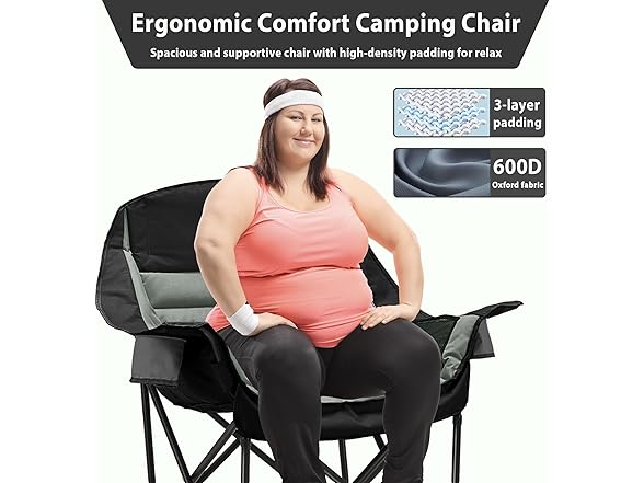 Oversized Camping Chair - 400lb Capacity