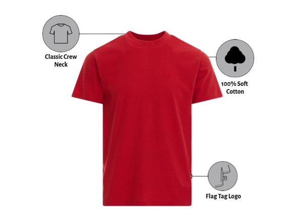 5Pk Mens Crew Neck Cotton T-Shirt