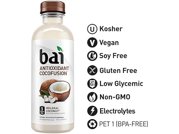 Bai Molokai Coconut, 18 Fl Oz