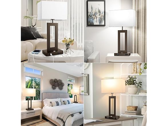 Kondras 3 Color Temperatures Brown Table Lamps Set of 2