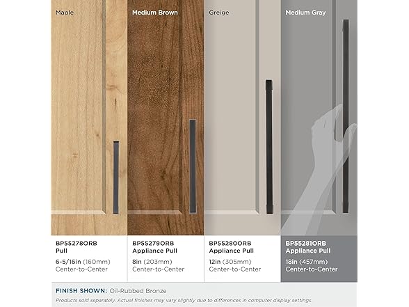 Amerock Blackrock Pull, 18", Bronze