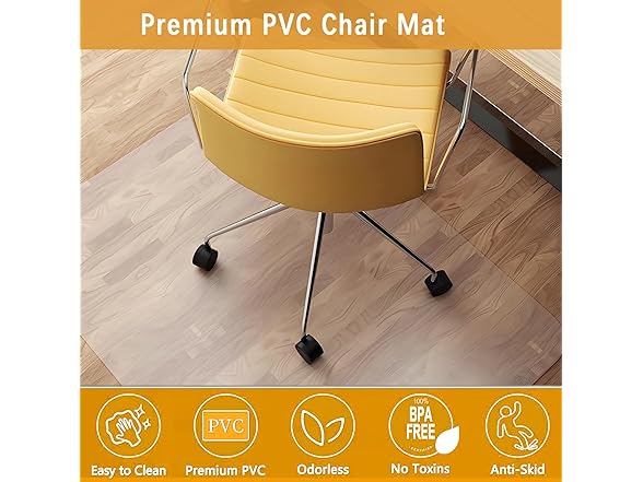 MAXTBEE Office Chair Mat for Hardwood Floor, 36"x48" Chair