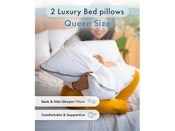 URBAN LINENS Bed Pillows Queen Size Set