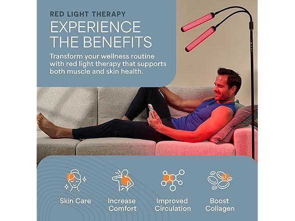 Lifepro LumaGlow Duo Home Reading and Redlight Floor Lamp