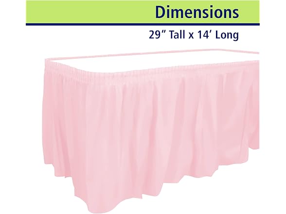 Plastic Table Skirt 29x14 Inches