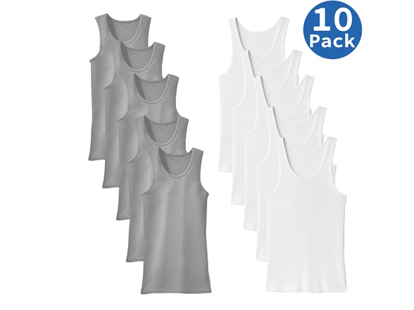 Heather Grey x5 & White x5