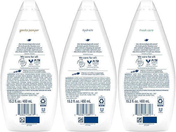 Dove Body Wash Variety 3 Pack 15.22oz Ea