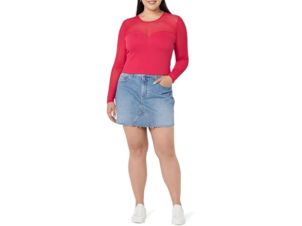 The Drop Martina Sweetheart Mesh Top