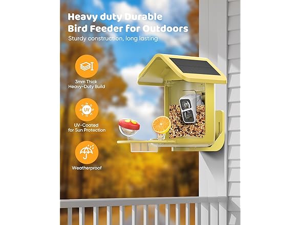 Bird Feeder with Camera Solar Powered