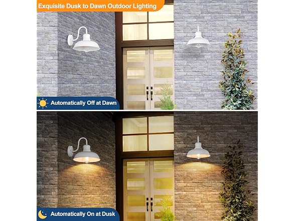TOBUSA 2-Pack Dusk to Dawn Wall Light