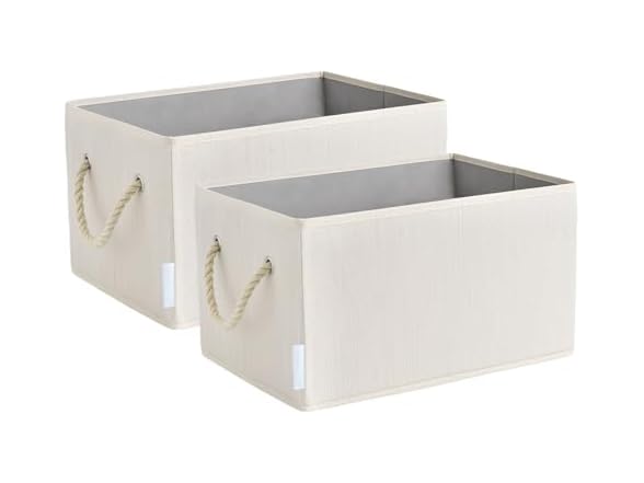 Suptinwear Storage Baskets Ivory White