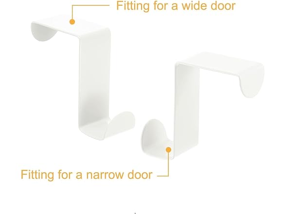 Athnevy Over The Door Hooks 2pk White
