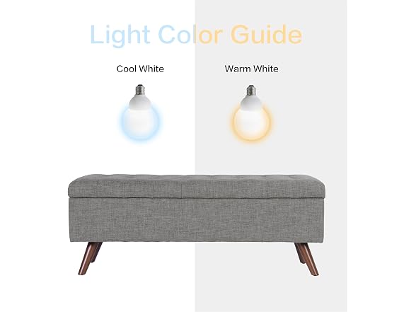 HomePop 48in Modern Tufted Storage Bench