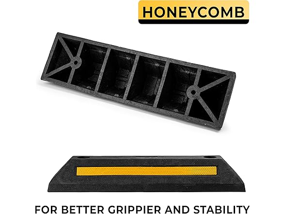 Zone Tech TS0006 Heavy Duty Rubber Parking Guide- 21" 2Pk