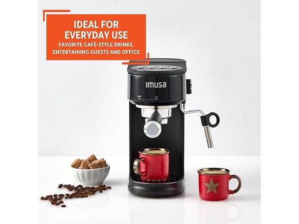 IMUSA 20 Bar Espresso Machine with Milk Frother