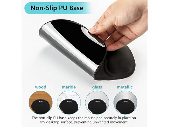 Soqool Mouse Pad, 2 Pack Ergonomic Mouse