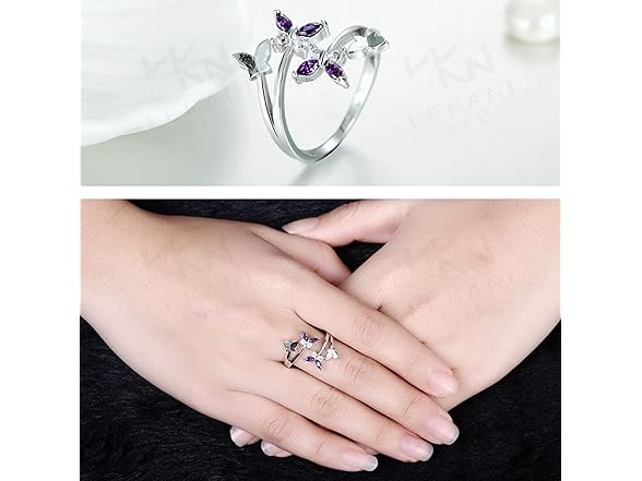 FUTIMELY Dainty Butterfly Ring for Women