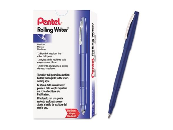 Pentel Rolling Writer Pen, 0.8 Millimeter Cus