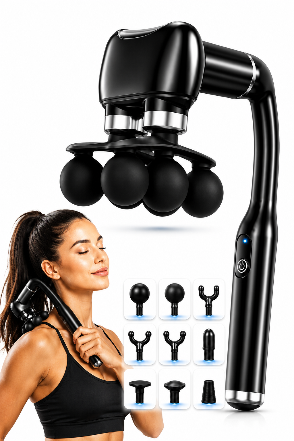6 Head Massage Gun w/ Handle - Gallery 4