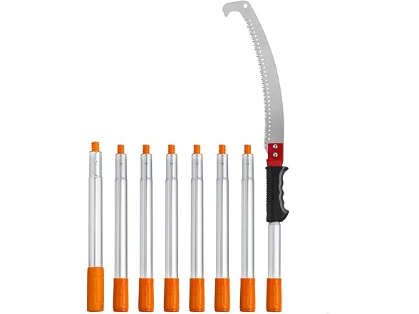 VEVOR Manual Pole Saw 4.6-9.8 ft Extendable Tree Pruner