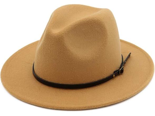 Inogih (M) Classic Wide-Brim Fedora-Hats Hat Belt