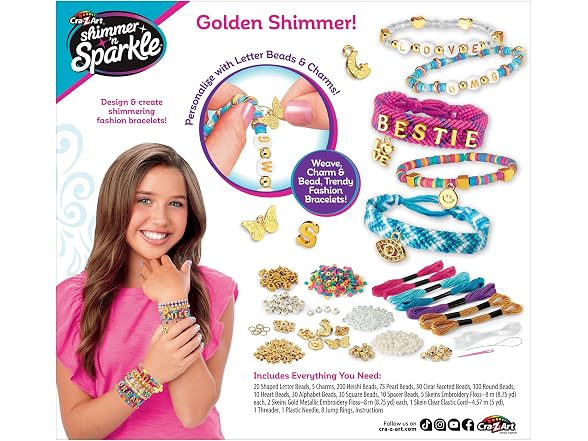 Cra-Z-Art Shimmer 'n Sparkle A-Z  Bracelet Making Kit