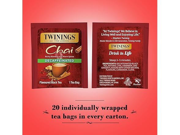 Twinings of London Decaffeinated Chai Te