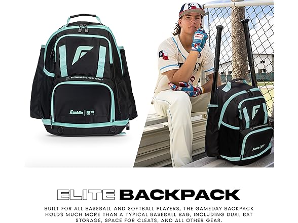 Franklin Sports MLB Gameday Kids Equipment Bat Bag - Gallery 2