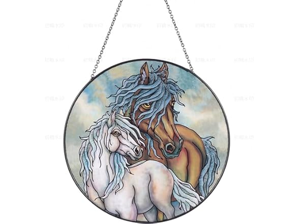 ANFURI Horse Glass Window Hanging