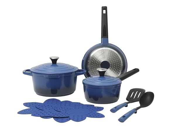 Oster Platinum Amberton 10 Piece Cast Aluminum Pots and Pans