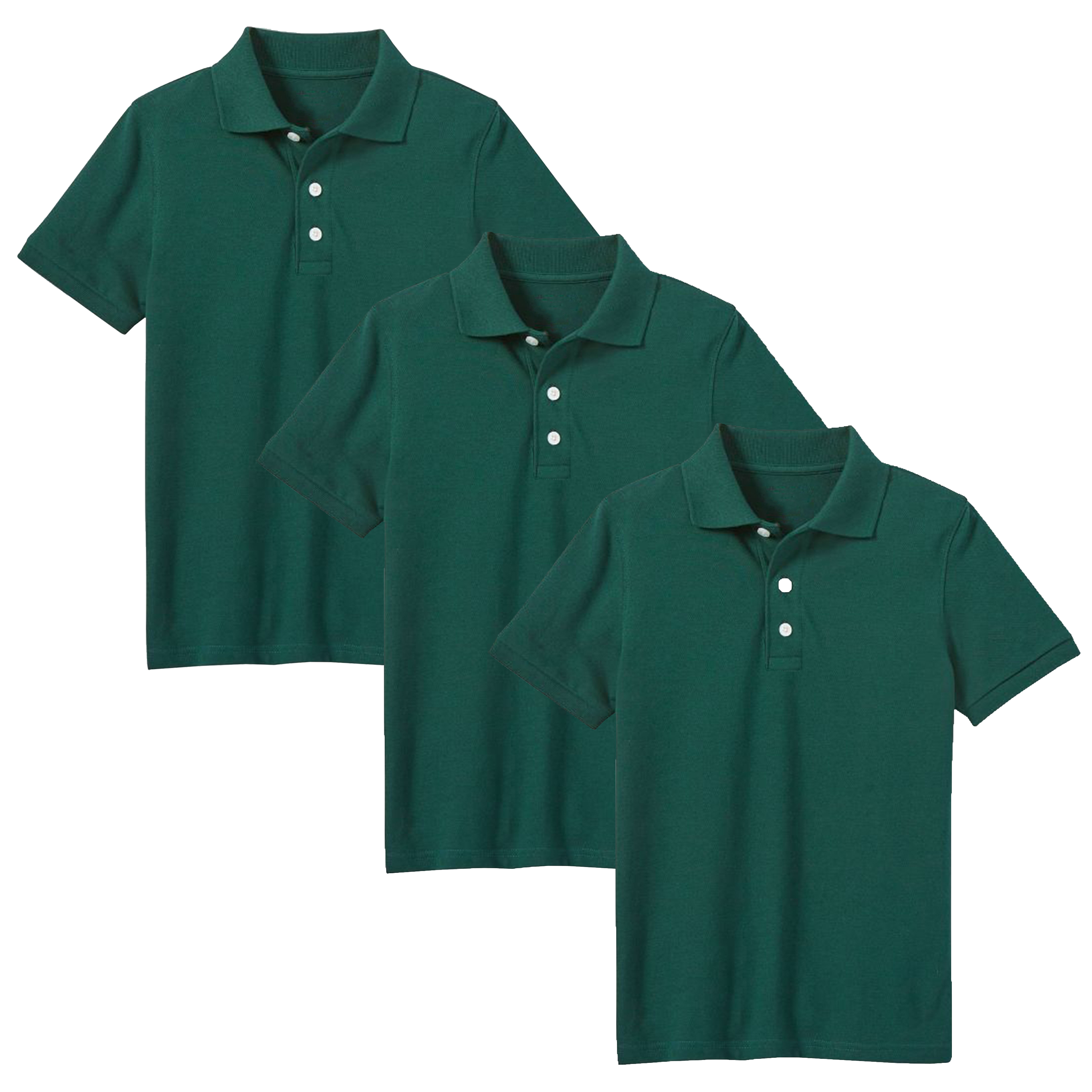 Boys 3PK Short Sleeve Uniform Polo - Gallery 21