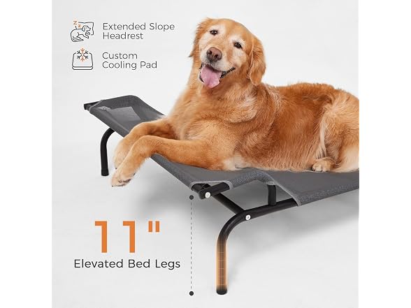 Sweetnight Elevated Dog Bed with Headrest