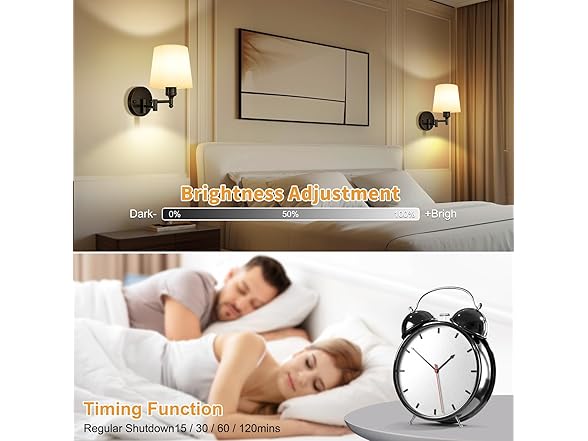 Frideko Swing Arm Rechargeable Wall Sconces Set