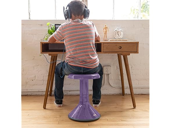 ECR4Kids ACE Wobble Stool, 18", Eggplant