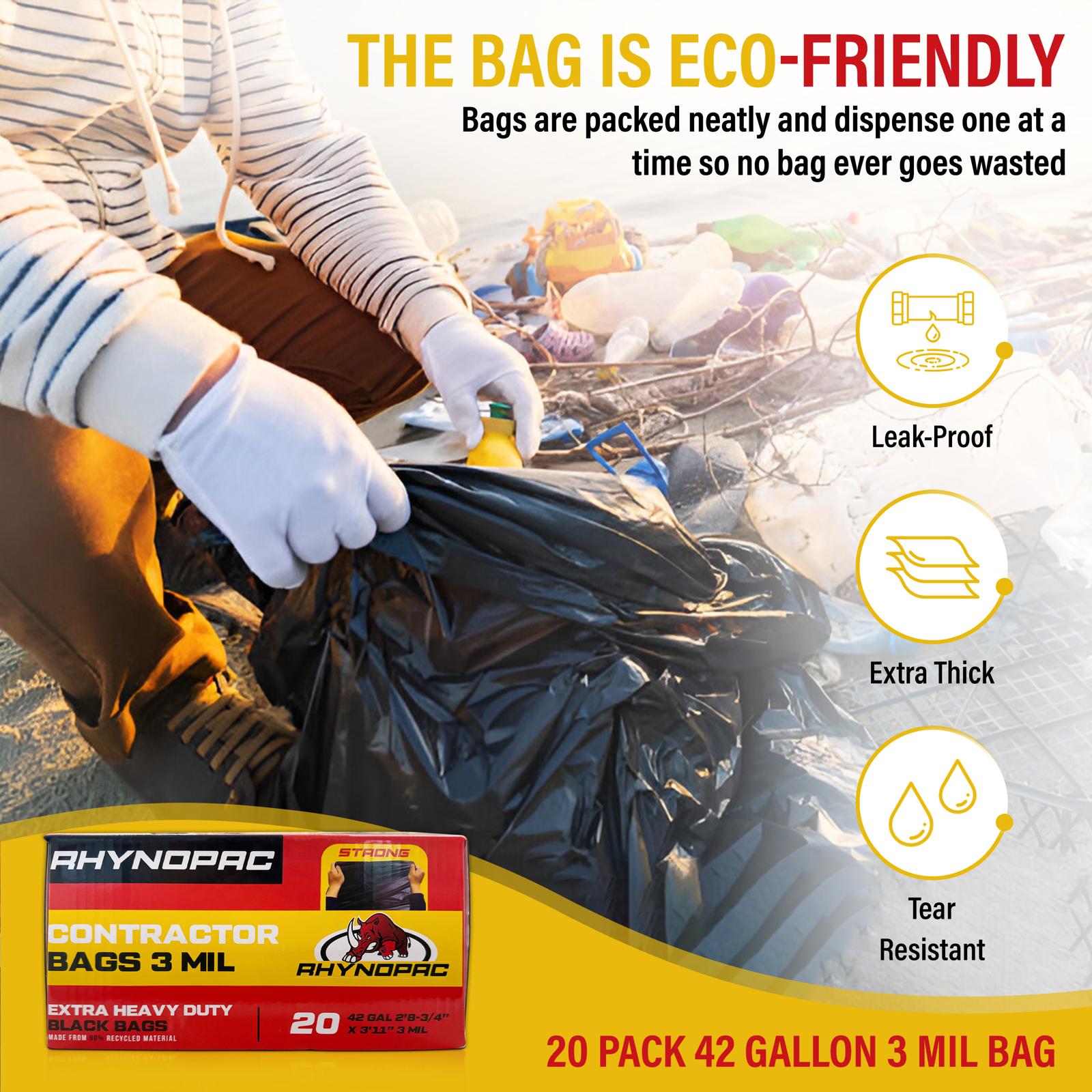 42 Gallon 3 Mil Contractor Trash Bag - Gallery 21