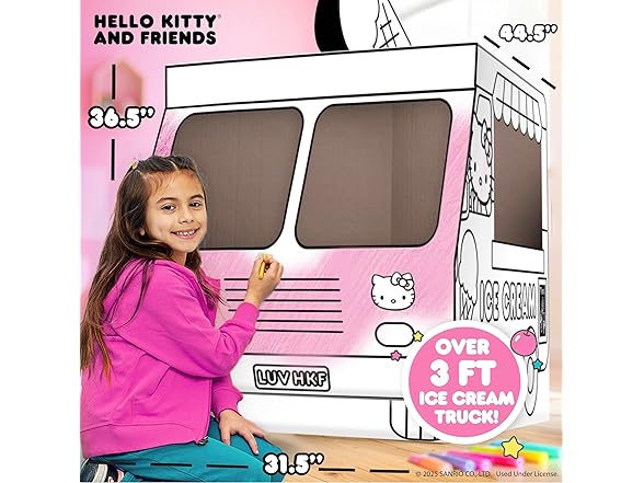 Hello Kitty and Friends Create & Color Ice Cream Truck Playhouse