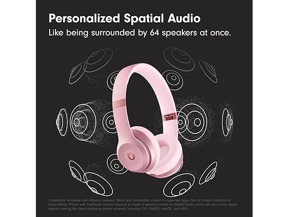 Beats Solo 4 - Wireless On-Ear Bluetooth Headphones, Up to 50-Hour Battery Life, Ultra-Lightweight Comfort, Powerful and Balanced Sound, Apple & Android Compatible - Amazon Exclusive Metallic Pink (Open Box)