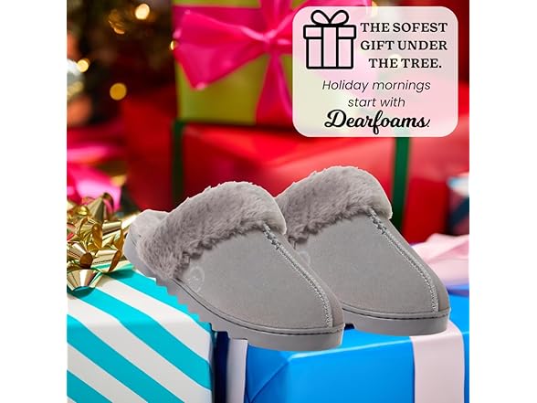 Dearfoams Women's Suede  Helena Slipper 6