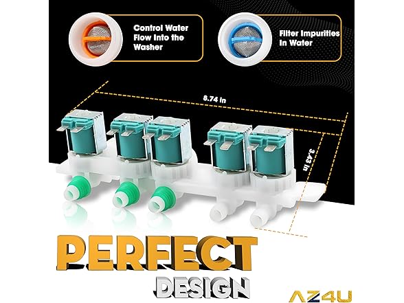 AZ4U Washer Water Inlet Valve Replaces