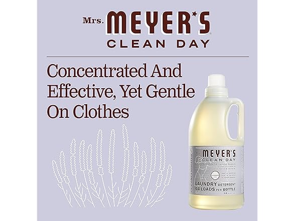 Mrs. Meyer's Laundry Detergent, Lavender, 64 oz