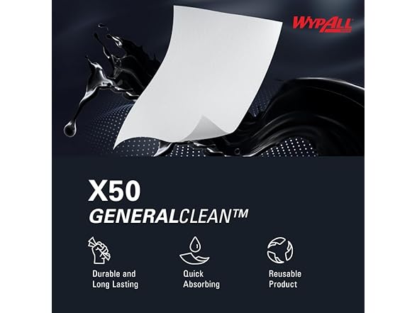 WypAll GeneralClean Cleaning Cloths,100 Sheets