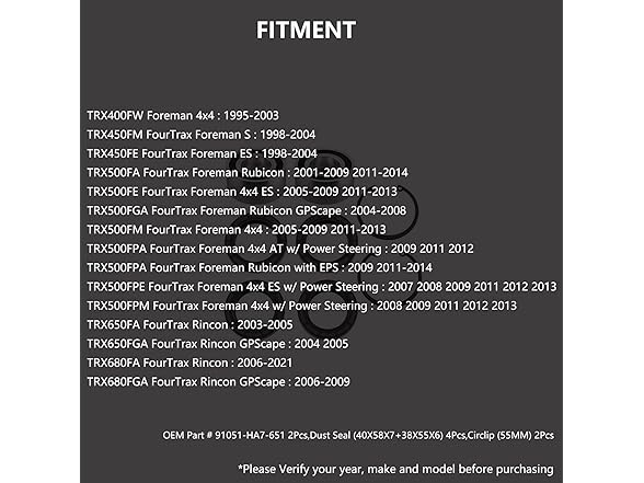 Front Wheel Bearing for Honda Foreman
