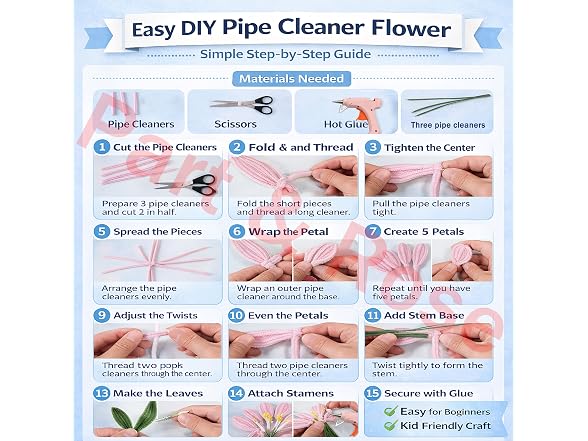 650PCS Pipe Cleaners Craft, Pipe