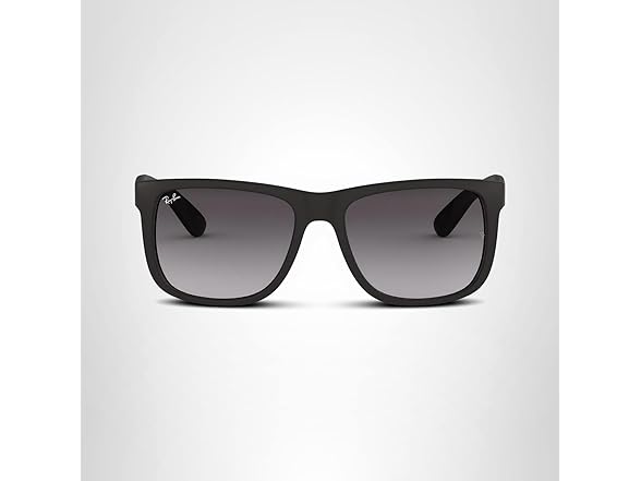 Ray-Ban RB4165 601/8G 55MM Rubber Black/Dark Grey Square Sunglasses for Men for Women (Open Box)