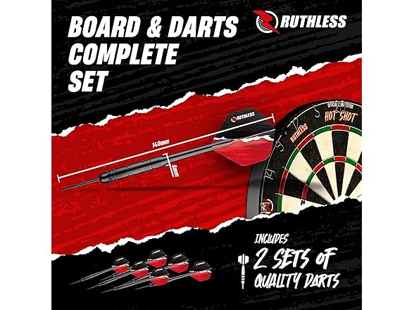 Ruthless Hot Shot Dart Board