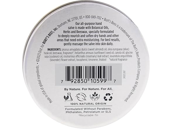 Burts Bees Farmers Friend Hand Salve 3 oz
