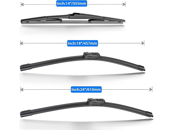 RAINTOK Windshield Wipers for Mazda, 3pk