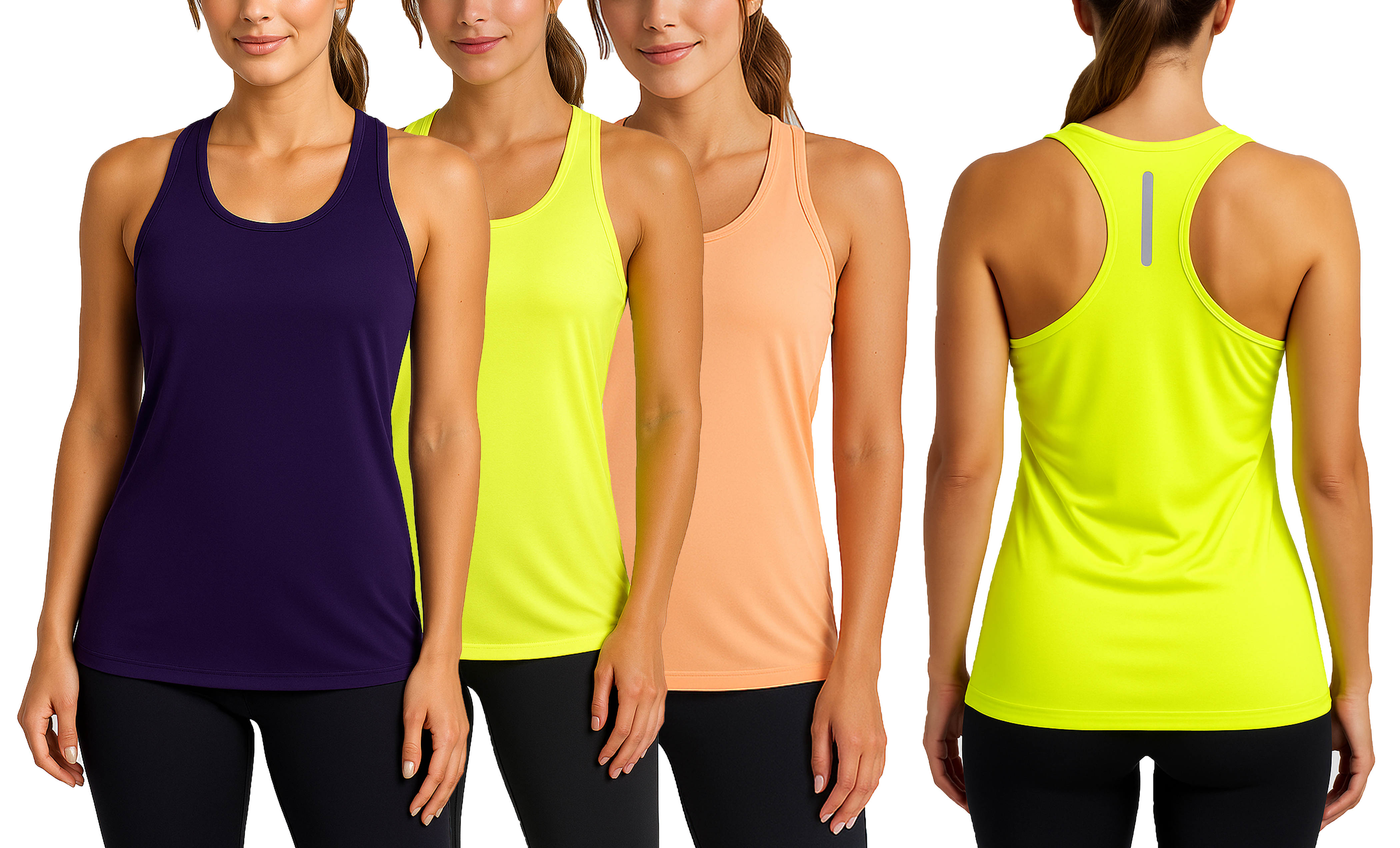 3Pk Womens Performance Racerback Tank - Gallery 19