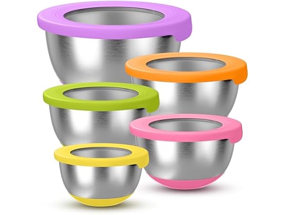 KITEISCAT Stainless Steel Mixing Bowls