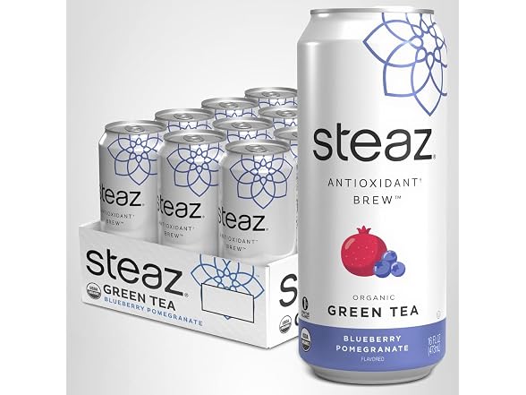12PK Steaz - Organic Green Tea - Blueberry Pomegranate